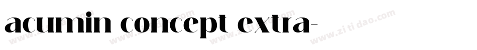 acumin concept extra字体转换